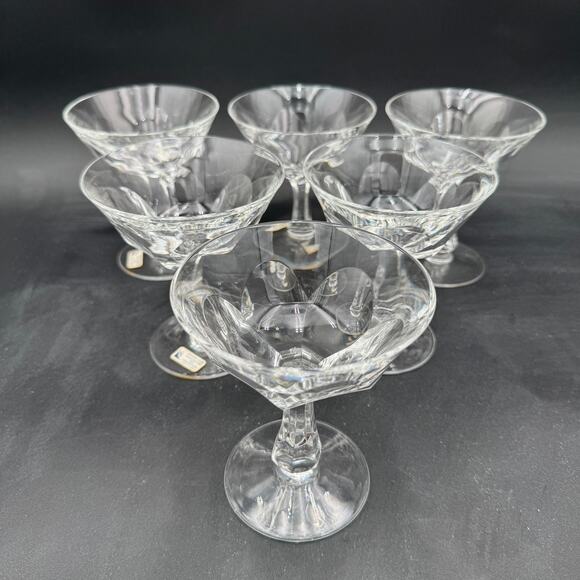 Vintage Champagne Tall Sherbet Stemware by Crystal Clear Industries Set of 6 - Picture 1 of 11